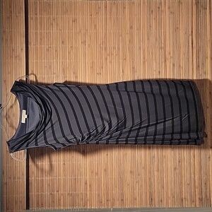 Ann Taylor Loft Black and Charcoal Grey Sleeveless Dress, Size S